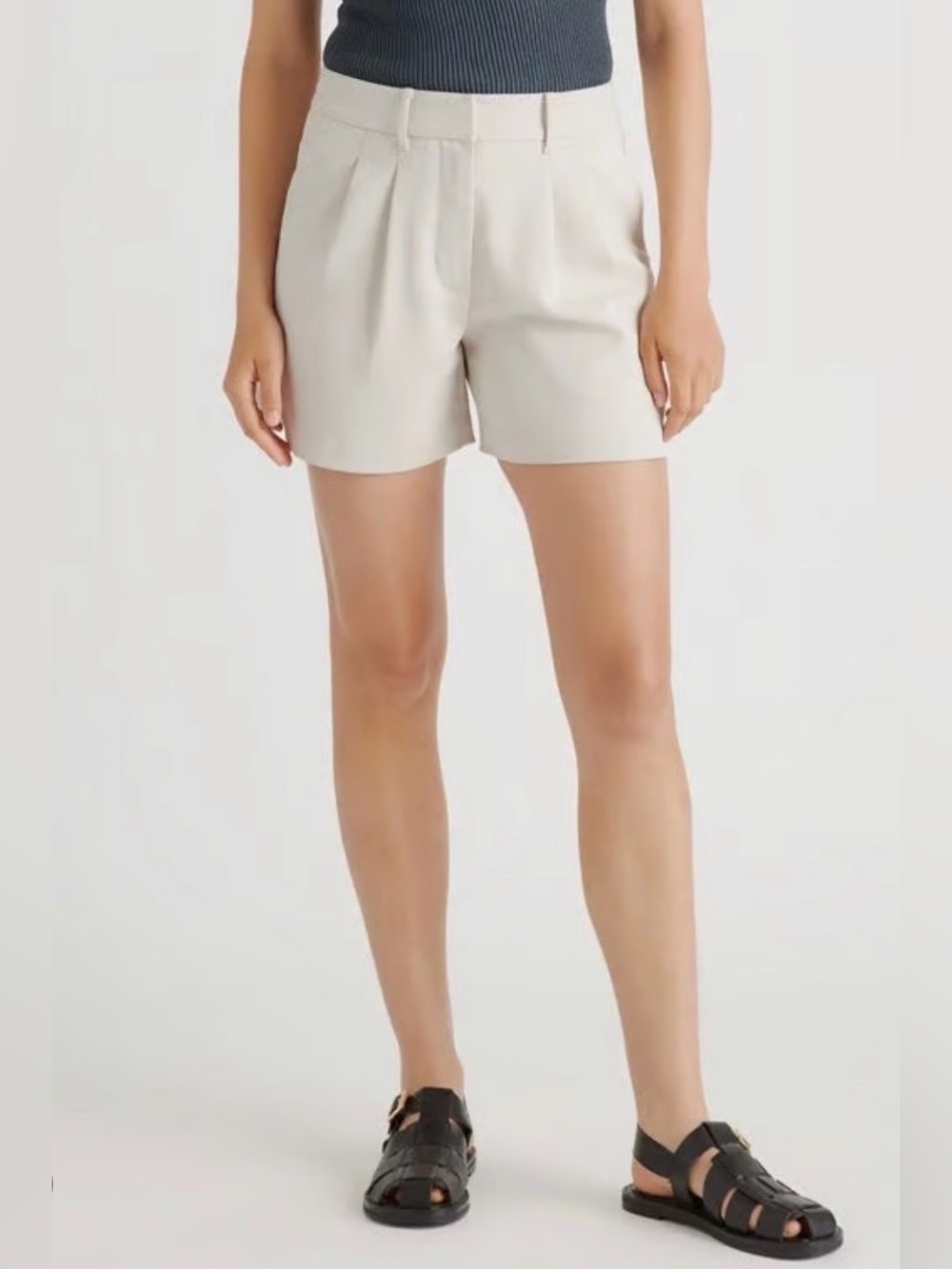 NWT Quince Stretch Crepe Pleated Short, Size 0